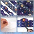 VABAMNA 120ft Outer Space Bulletin Board Borders - Galaxy Star Planet Astronaut Trim, 4 Patterns for Classroom Decor