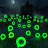 Halloween Solar Lights Outdoor Waterproof Solar Scary Eyeball Lights, 2 Pack Green