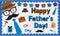 Father's Day Bulletin Board Decoration Set, Happy Father's Day Cutouts, Father Child Bulletin Boards for Classroom Decor