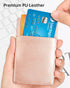 Teskyer Leather ID Badge Holder for Work School IDs, Cruise Ship Cards, Hotel Key Cards - Rose Gold Lanyards