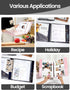 SUNEE 1 Inch 3 Ring Binder with 2 Pockets, Decorative Black Marble Heavy Duty for School Office Supplies