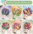 6 Pack 3D Paper Flower Pop Up Cards, Flower Bouquet Card Popup Greeting Cards for Mother's Day, Graduation