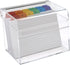 Osco Medium Clear Acrylic Index Box, A to Z Divider Tabs, 100 Lined