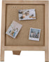 SOFE Small Bulletin Board for Desk, 12"×15" Linen Pin Board with Stand, Tabletop Memo Display Board for Home Office