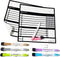 Reusable Peel and Stick Whiteboard for Adult and Teen Chores, 2 Pack with Fine Tip Pens
