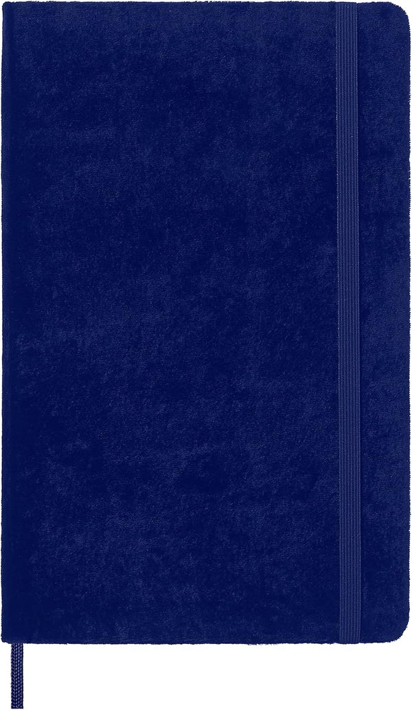 Moleskine Limited Edition Velvet Notebook, Hard Cover, Large (6" x 9"), Ruled/Lined, Iris Purple, 240 Pages