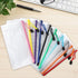 Hedume 50 Pack 10 Colors Zipper Mesh Pouch, Waterproof Plastic Zip File Bags for Travel and Office Supplies