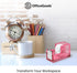 OfficeGoods Modern Acrylic Tape Dispenser - Non-Slip Rubber Holder, Perfect for Home, School, or Office Desk (Pink)