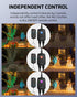 DEWENWILS 15A Outdoor Wireless Remote Control Outlet, 2 Weatherproof Sockets, 100 FT Range, 7 Inch Extension Cord, FCC
