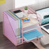 Marbrasse 5-Tier Paper Letter Tray Organizer, Mesh File Organizer for Desk, Pink