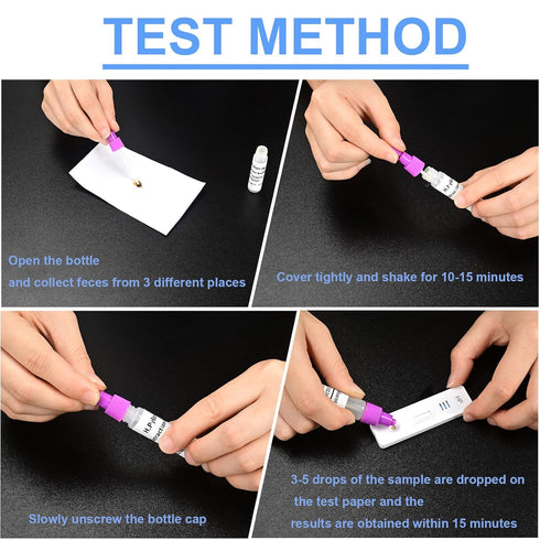 Helicobacter Pylori Stool Test Kits, H. Pylori Antigen Quick Home Testing, Highly Accurate and Easy to Read