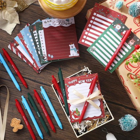 Yeaqee 12 Set Employee Appreciation Gifts, Motivational Sticky Notes & Pens for Office Supplies