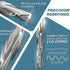 KEENTECH CNC Spiral Router Bit, 2 Flute Down Cut, 3/8" Shank, 3/8" Cutting Diameter, 1-1/4" Cutting Depth, Solid
