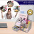 Boutilon Mesh Desk Organizer with 6 Compartments and 1 Drawer - Multi-Functional Caddy Pen Holder for Home Office