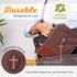 Christian Art Gifts Men's Classic Bible Cover – Cross John 3:16, Brown Faux Leather, Large