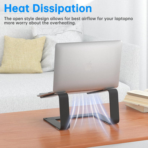 GleYo 10-16" Laptop Stand for Desk Detachable Aluminum Computer Riser Portable Metal Notebook Printer Stand Holder