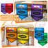 Moonld 6 Set Pcs Chair Pockets for Classrooms Crayon Chairback Buddy Pocket with Name Slot for Back to School Chair