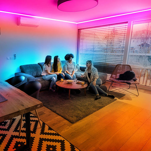 32.8 2835 24 DAYBETTER Smart Led Lights ft, RGB Led Strip Lights Kits with Keys Remote, App Control Timer Schedule Led
