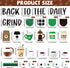 Coffee Bulletin Board Set Coffee Cup Classroom Decorations Hot Cocoa Cutouts Green Coffeehouse Crafts for Teachers Students Back to School kindergarten Wall Door Decors Party Supplies