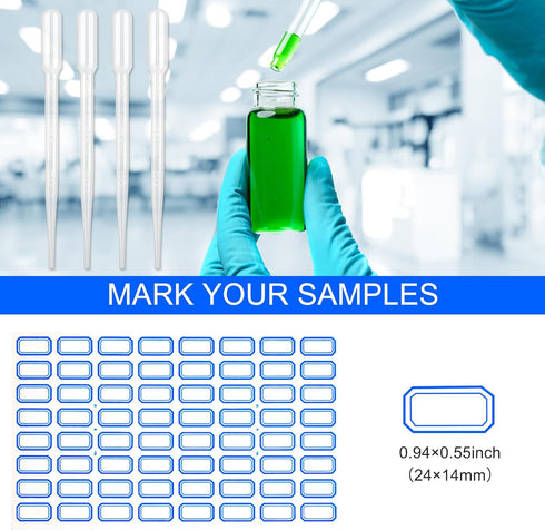 10PCS 4ml Clear Glass Vials with Screw Caps and PE pad, Leak-Proof Liquid Storage Empty Vials with Droppers