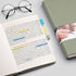 EMSHOI Lined Journal Notebook, 120gsm Thick Leather Journal with Sticky Notes, 256 Pages A5 Hardcover Green