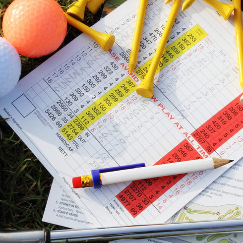 Outus White Golf Pocket Pencils with Eraser - 72 Pieces, Hexagon Shaped, Non-Toxic for Parties and Classroom