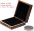 COSISO Single Walnut Wood Challenge Coin Presentation Display Box Storage Case and Plastic Coin Capsules