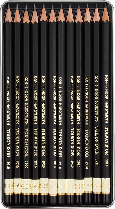 Koh-I-Noor TOISON D'OR 8B-2H Graphite Pencil (Pack of 12) by Koh-I-Noor