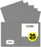 SUNEE Folders with Pockets - 25 Pack, Gray, 2 Pocket Folders Fit Letter Size Paper for School Office Home Business
