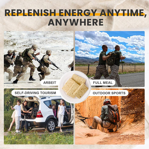 12 Count Emergency Food Ration Bars, Peanut Flavor Survival Tabs Supply for Outdoor Camping Emergency Snowstorm