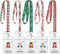 Outus 5 Pieces Teacher Lanyard Keychain with ID Badge Holder for Women, Novelty Education Themed Lanyards