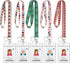 Outus 5 Pieces Teacher Lanyard Keychain with ID Badge Holder for Women, Novelty Education Themed Lanyards