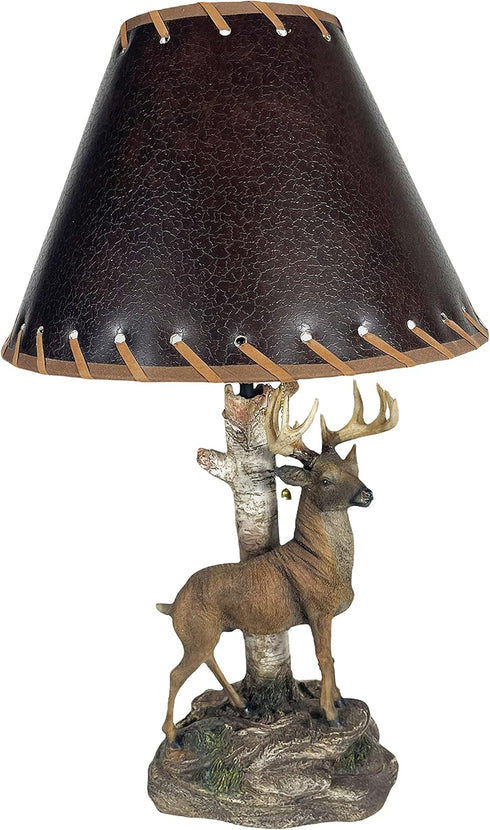 12 Inch Urbalabs Brown Rustic Rustic Accent Western End Table Standing Table Lamp Shade Farmhouse Nightstands Living