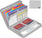 JUNDUN Accordion File Organizer, 12 Pocket Expanding File Folder with Zipper & Labels, Silver