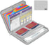 JUNDUN Accordion File Organizer, 12 Pocket Expanding File Folder with Zipper & Labels, Silver
