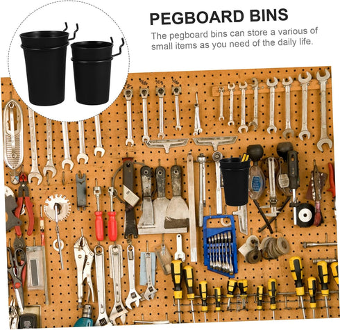4pcs Set OUNONA Pegboard Tool Organizers Hooks Versatile Storage for Screws and Wrenches Easy Mounting Garage Wall