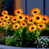 Solar Garden Lights Outdoor, 3 Pack Solar Sunflower Lights with 18 Head