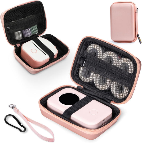 Memoking T02 Hard Storage Case, Compatible with Phomemo D30, SUPVAN E10, NIIMBOT D11, Waterproof Durable Shockproof