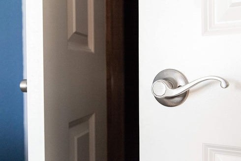 Design House 781815 Satin Nickel Scroll Door Lever, Dummy/Decorative
