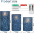 Set 3 Blue Flameless Candles with Remote and Timer, Real Wax Battery Operated Candles with Flickering Flame, Glass LED