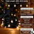 25Ft G40 27 Bulbs, E12 5W Abeja Outdoor Patio String Lights, Outdoor Globe String Lights with Clear Hanging Light