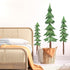 Large Pine Tree Wall Decals Peel and Stick Watercolor Extra Large Tree Wall Decal Forest Nature Green Trees Stickers
