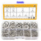 304 Stainless Steel Spring Lock Washer Assortment Set, 600 Pieces, 9 Sizes - M2 M2.5 M3 M4 M5 M6 M8 M10 M12