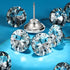 Ripeng 60 Pcs Crystal Upholstery Buttons, Diamond Pins Decorative Push Pins for Furniture, Christmas DIY Sofa
