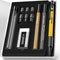 Four Candies 1.3mm Mechanical Pencil Set with Case, Metal Heavy Duty Outdoor Carpenter Pencil with 24 Refills