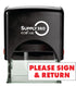 Please Sign & Return Rubber Stamp with Red Ink