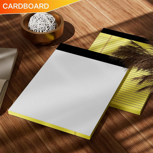 Legal Pads 8.5 x 11 Wide Ruled, 2 Pack, Canary Yellow Lined Paper, 30 Sheets Per Pad, Ideal for Office, Home, School