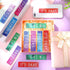 Crtiin 160 Pcs Anxiety Sensory Stickers, Inspirational Quotes, Textured Strips for Mental Health