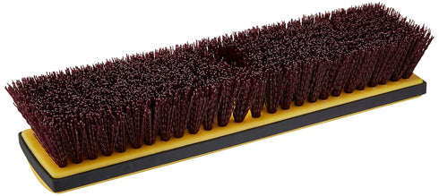 12" Amazon Basics Deck Rectangular Brush with Soft Bumper, Black & Yellow