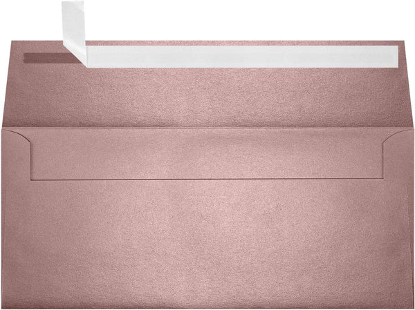 LUXPaper #9 Slimline Invitation Envelopes | Peel & Press | Misty Rose Metallic | 3 7/8" x 8 7/8" | 84lb. Text | 50 Qty